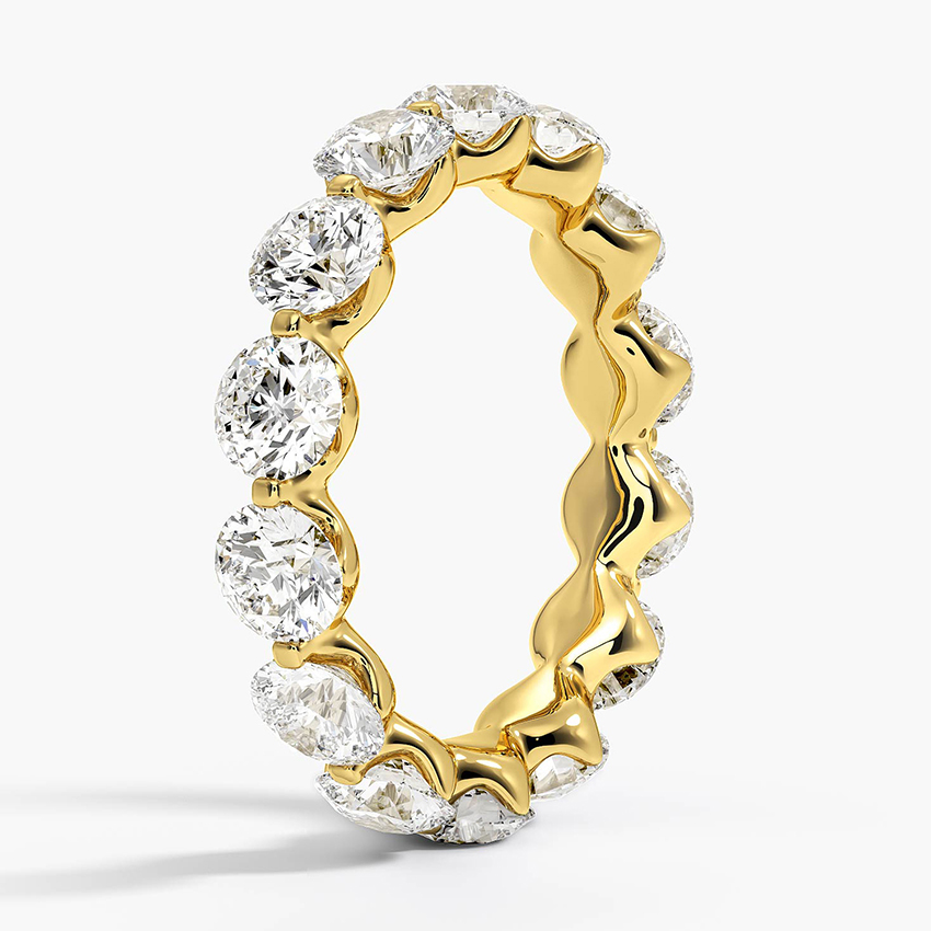 Riviera Eternity Lab Diamond Ring (4 ct. tw.) in 18K Yellow Gold