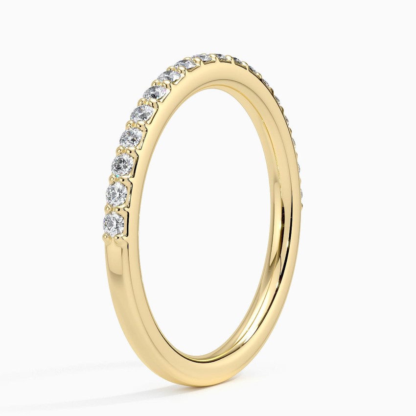 18K Yellow Gold Petite Shared Prong Diamond Ring (1/4 ct. tw.)