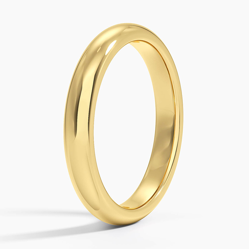 18K Yellow Gold Fairmined Comfort Fit 3mm Wedding Ring