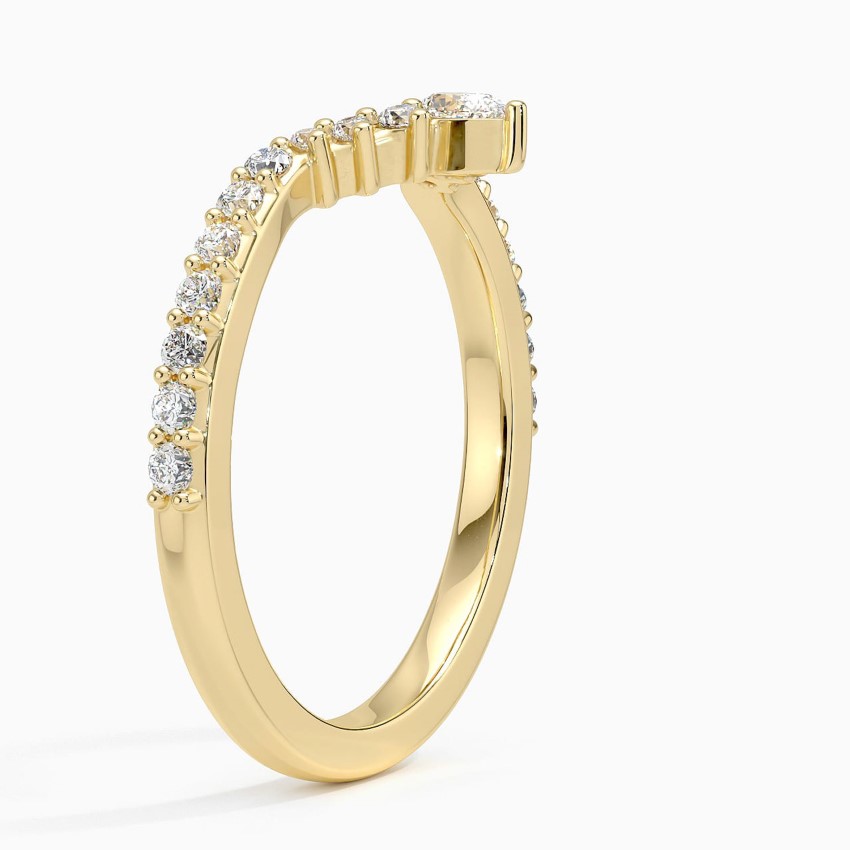 18K Yellow Gold Luxe Lunette Diamond Ring (1/3 ct. tw.)