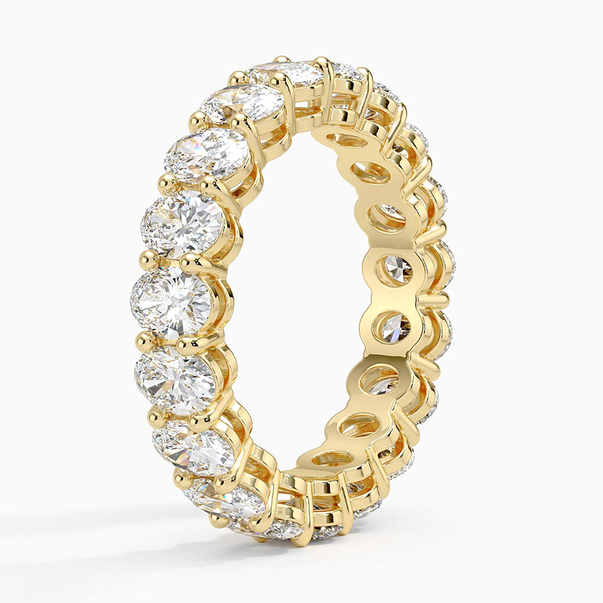Oval Eternity Diamond Ring (4 ct. tw.) in 18K Yellow Gold
