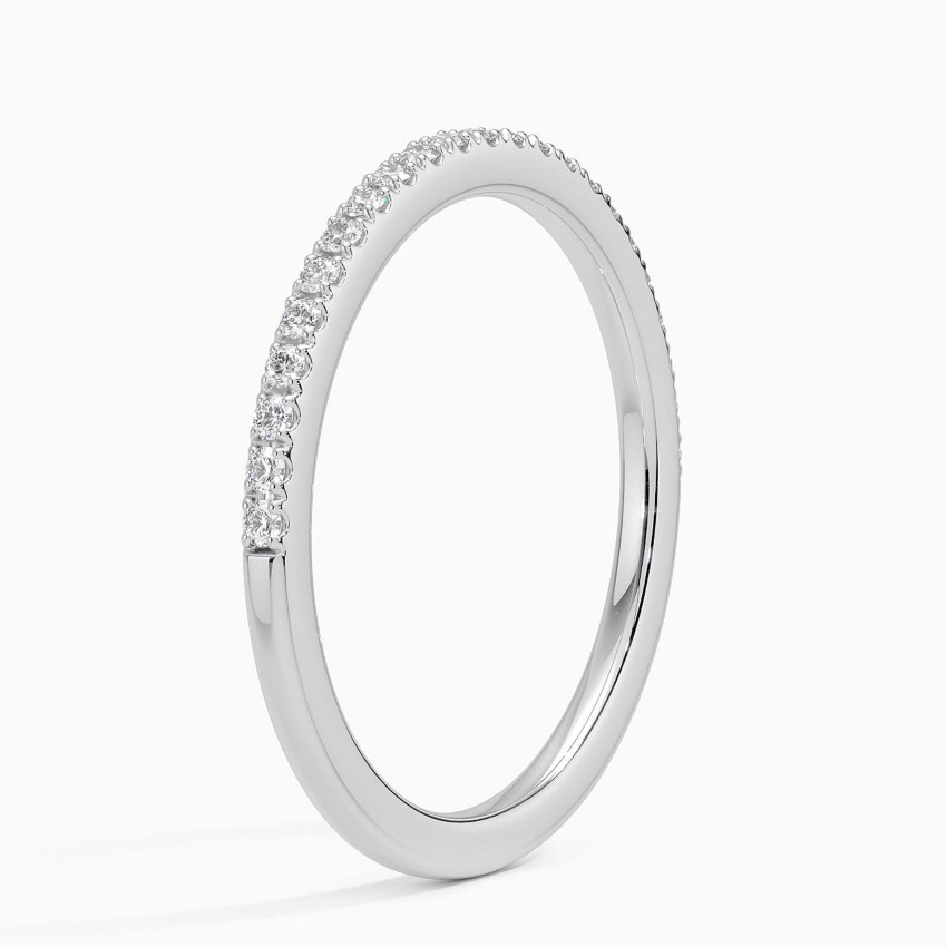 18K White Gold Ballad Half Coverage Lab Diamond Ring (1/6 ct. tw.)