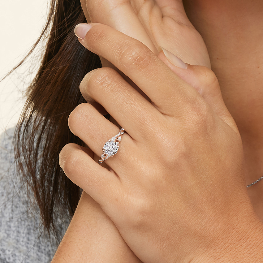 14K Rose Gold Begonia Vine Diamond Ring (1/2 ct. tw.)