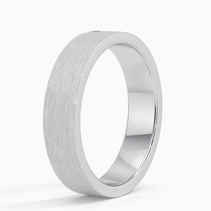 Andreas Sapphire 5mm Wedding Ring in Platinum