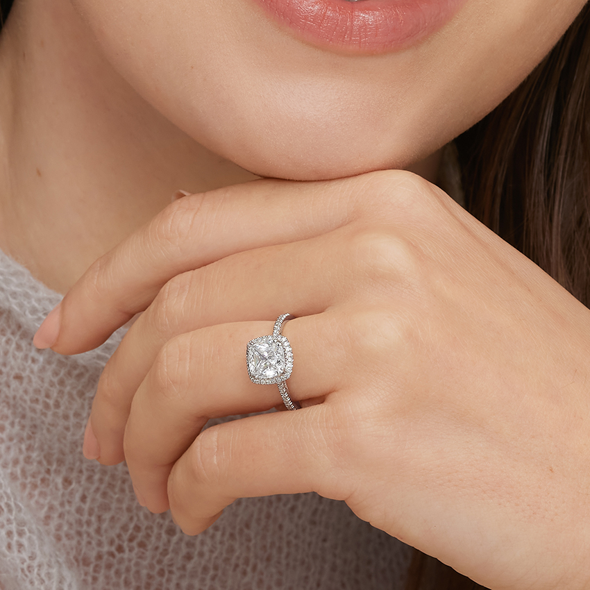 18K White Gold Simply Tacori Cathedral Drape Diamond Ring