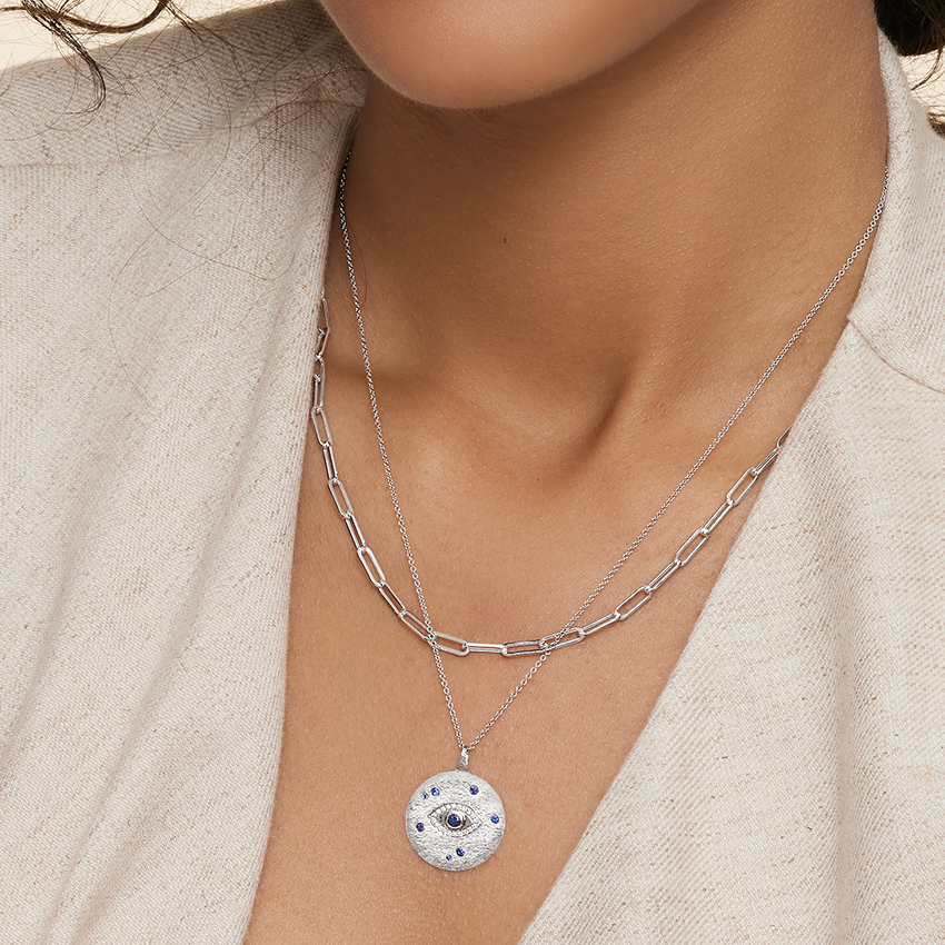 Silver Devon 18 in. Paperclip Chain Necklace (Large)