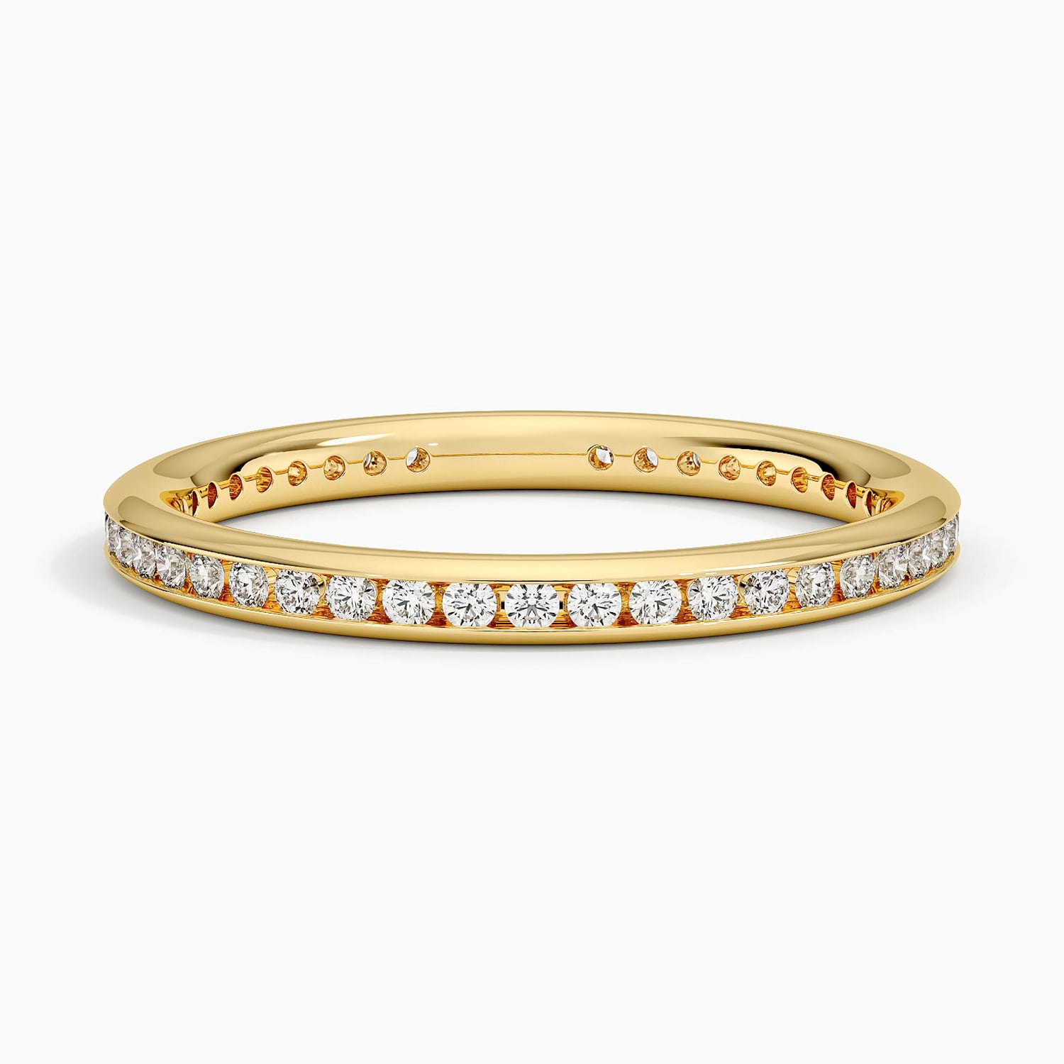 14K Yellow Gold Tabitha Channel Set Eternity Lab Diamond Ring (1/3 ct. tw.)