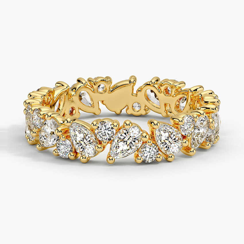 18K Yellow Gold Grand Olivetta Eternity Diamond Ring, large top view