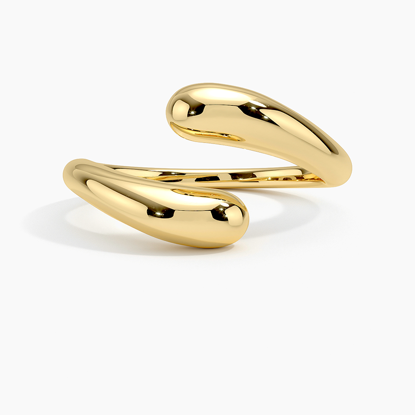 Gold on sale bypass ring