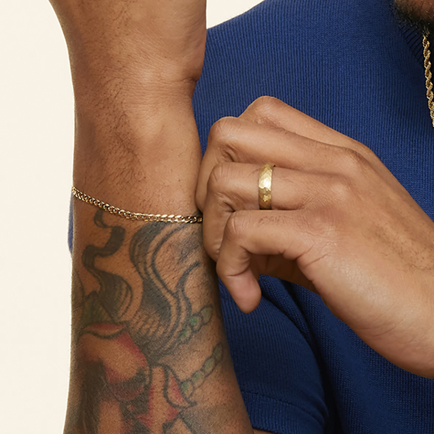 14K Yellow Gold Zeke Curb Chain Bracelet (3mm)