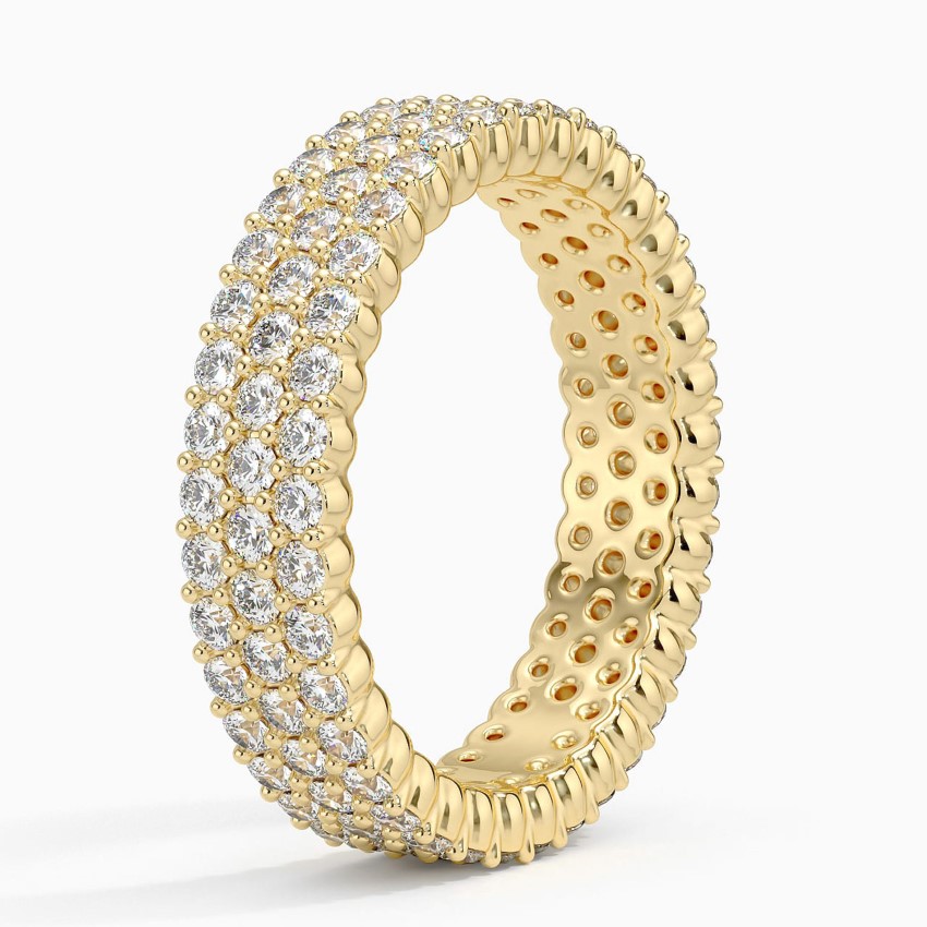 18K Yellow Gold Arista Eternity Lab Diamond Ring