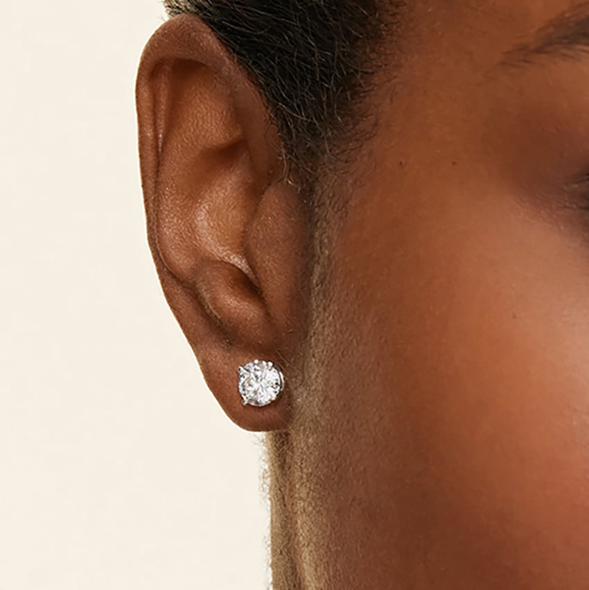 【T-ポイント5倍】 4-Prong Perfect Certified ct (2 Earrings Stud Diamond Lab その他