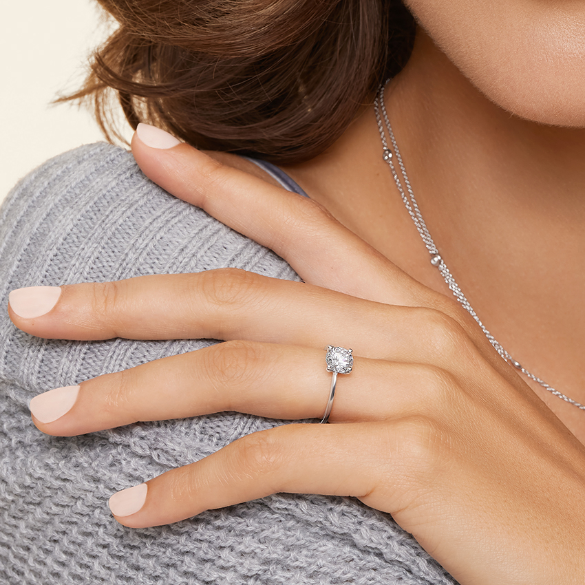 Aimee Solitaire Ring in Platinum