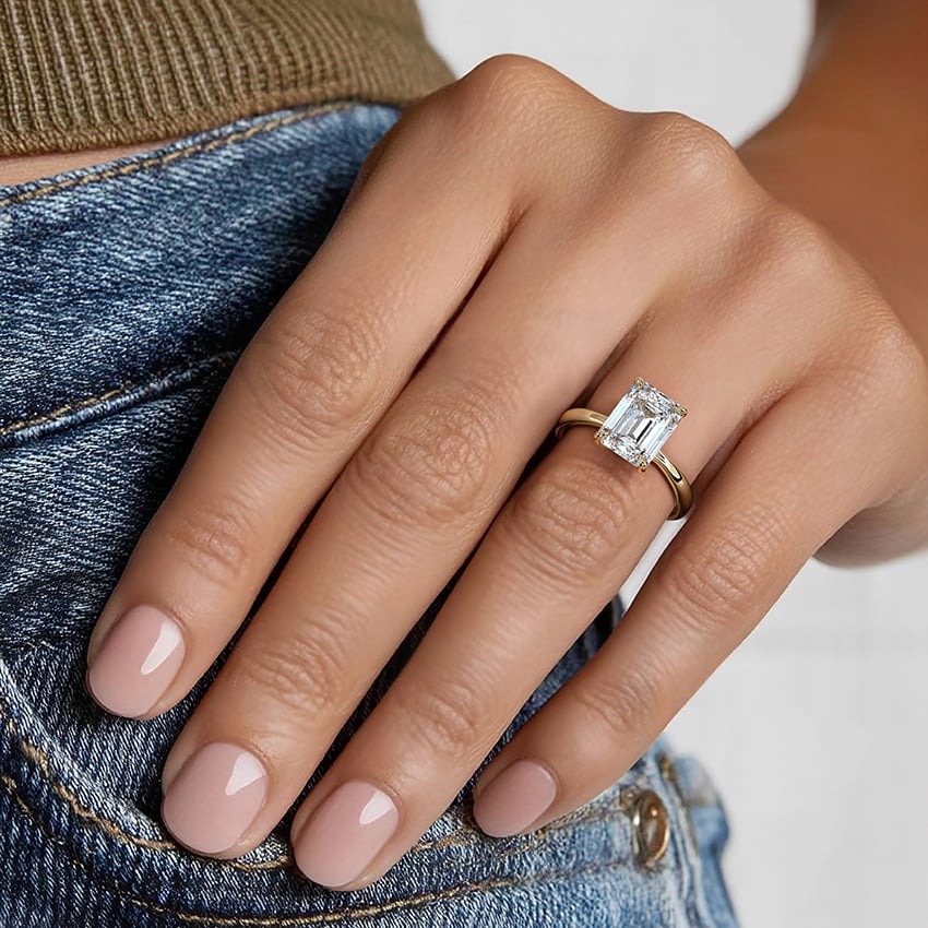 18K Yellow Gold Freesia 2.7mm Solitaire Ring