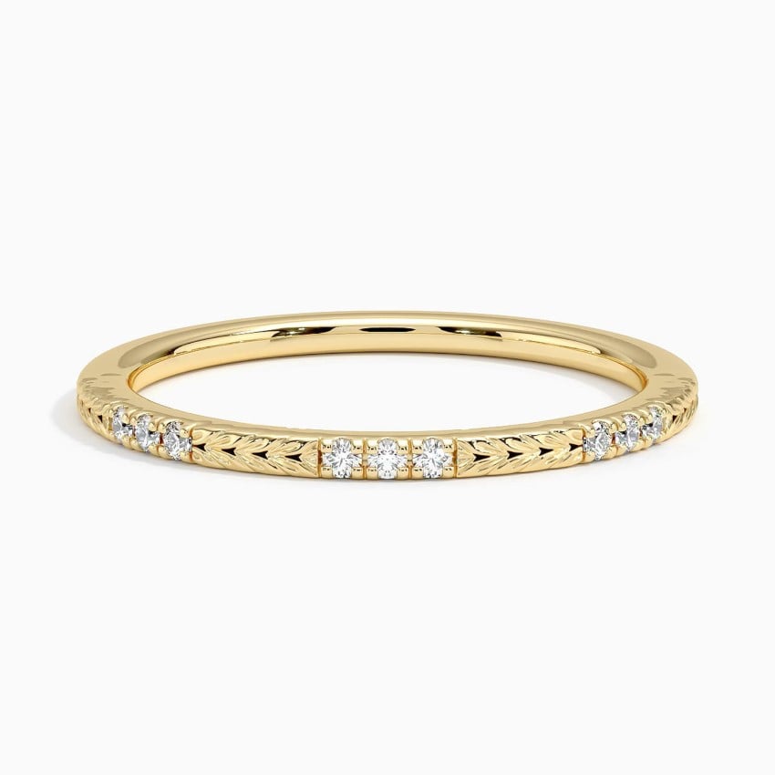 Laurel Diamond Ring in 18K Yellow Gold