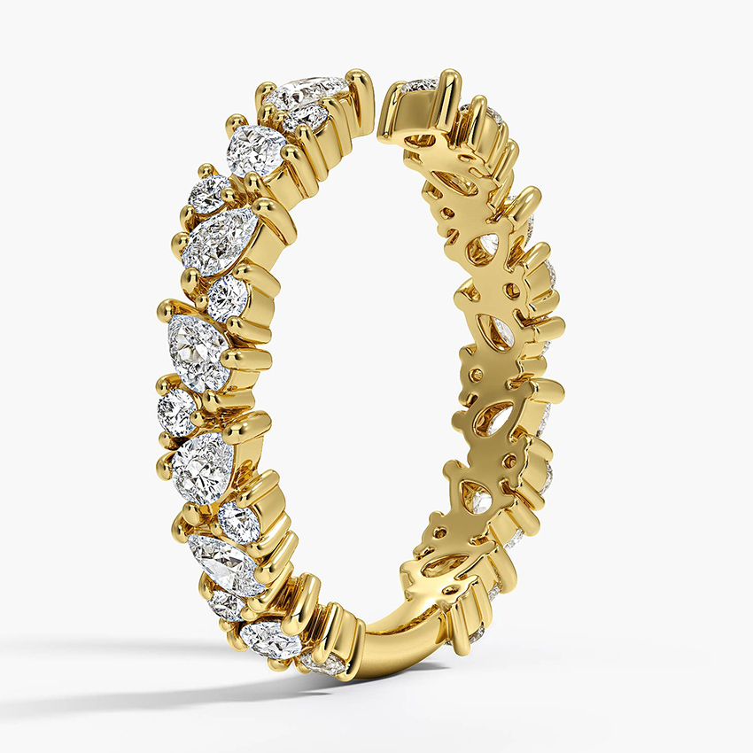 Olivetta Lab Diamond Open Ring in 18K Yellow Gold