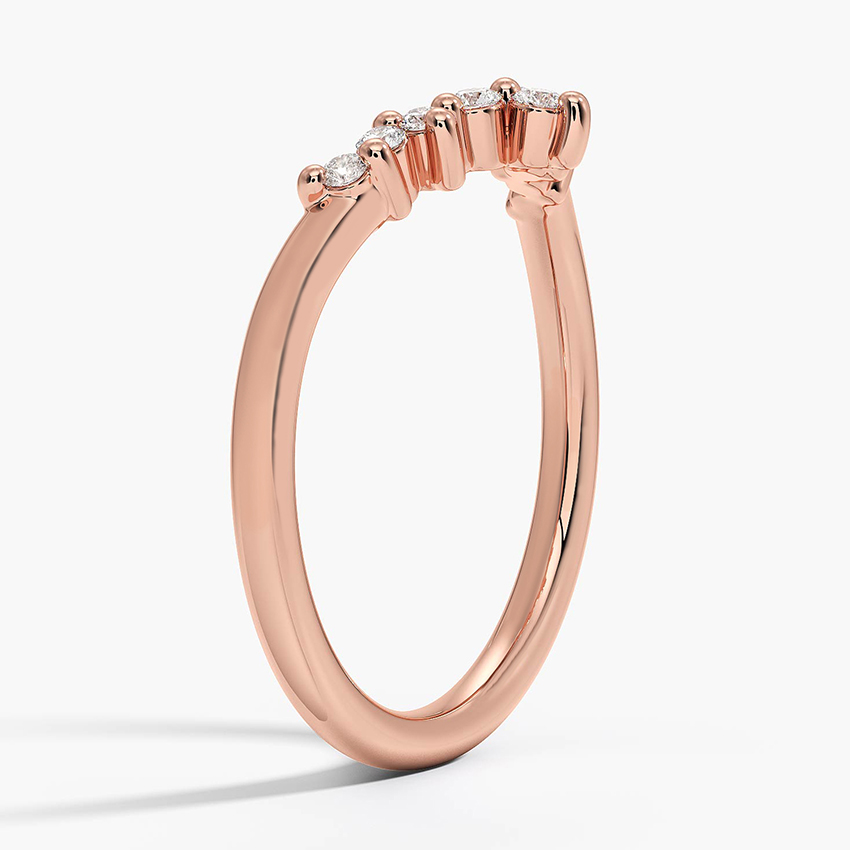 14K Rose Gold Melody Contoured Diamond Ring (1/8 ct. tw.)
