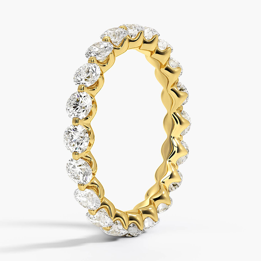 18K Yellow Gold Riviera Eternity Lab Diamond Ring (2 ct. tw.)