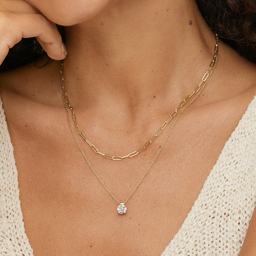 14K Yellow Gold Devon 16 in. Paperclip Chain Necklace (Small)
