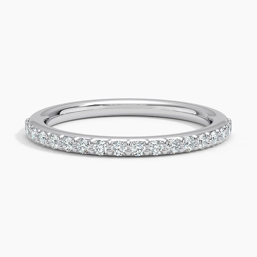 18K White Gold Petite Shared Prong Diamond Ring (1/4 ct. tw.)