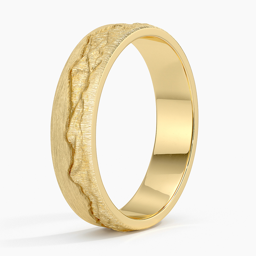 18K Yellow Gold Yosemite 5mm Wedding Ring