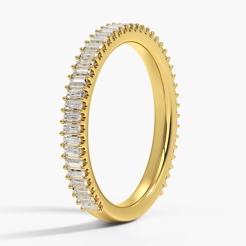 18K Yellow Gold Petite Lina Baguette Diamond Ring
