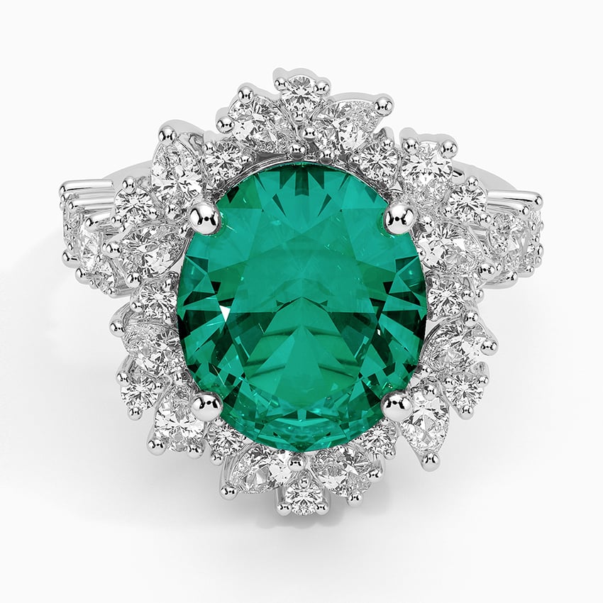 Buy | Gold Emerald American Diamond Cocktail Ring | B309-RB60 | Cilory.com