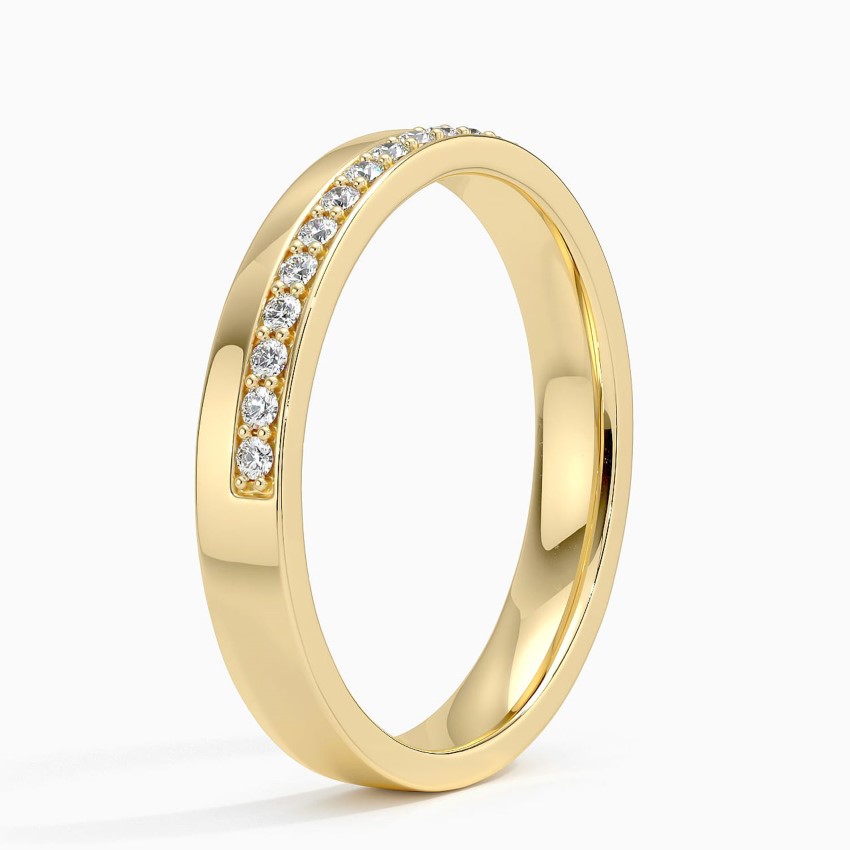 18K Yellow Gold 3mm Austin Diamond Ring