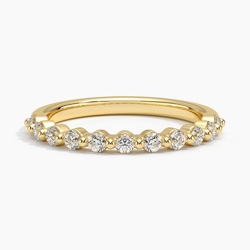 18K Yellow Gold Marseille Half Coverage Diamond Ring (1/3 ct. tw.)