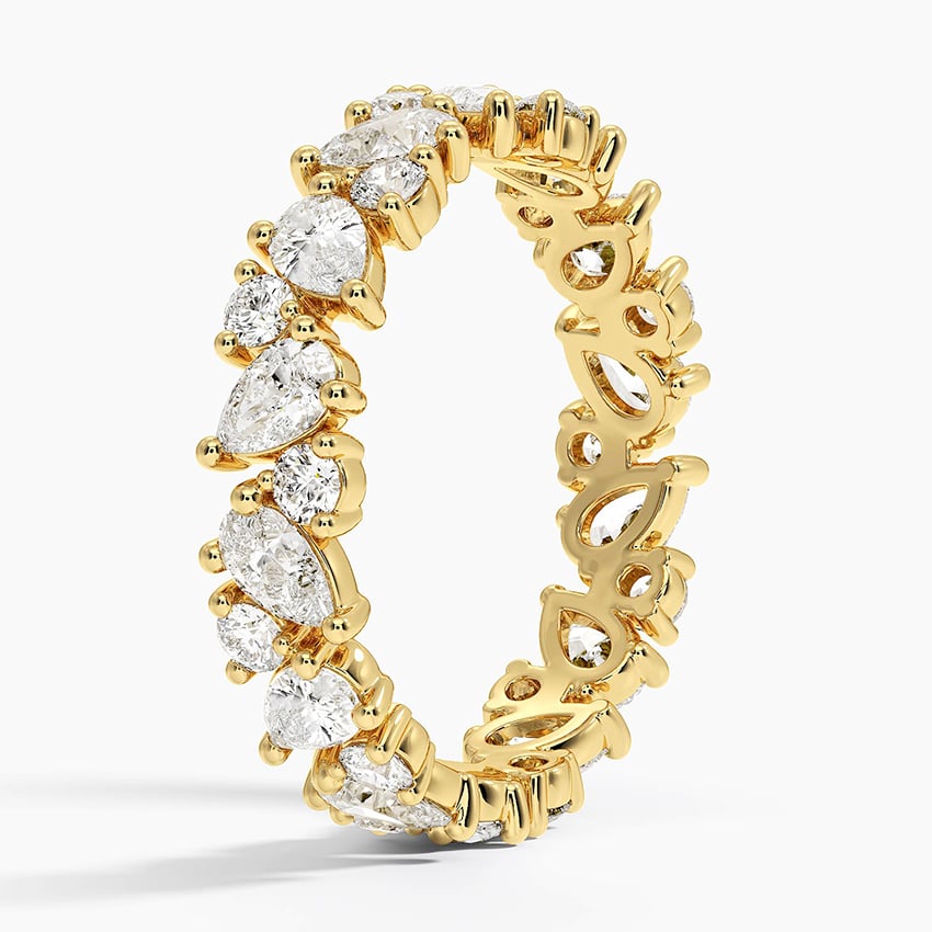 18K Yellow Gold Grand Olivetta Eternity Diamond Ring, large side view