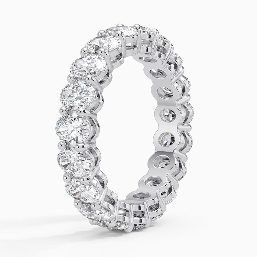 Oval Eternity Diamond Ring (4 ct. tw.) in 18K White Gold