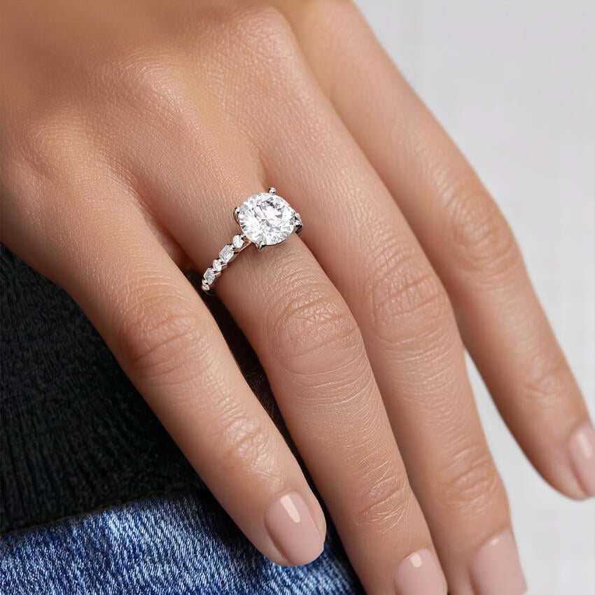 Platinum Kensington Half Coverage Diamond Ring (1/2 ct. tw.), large additional view 2
