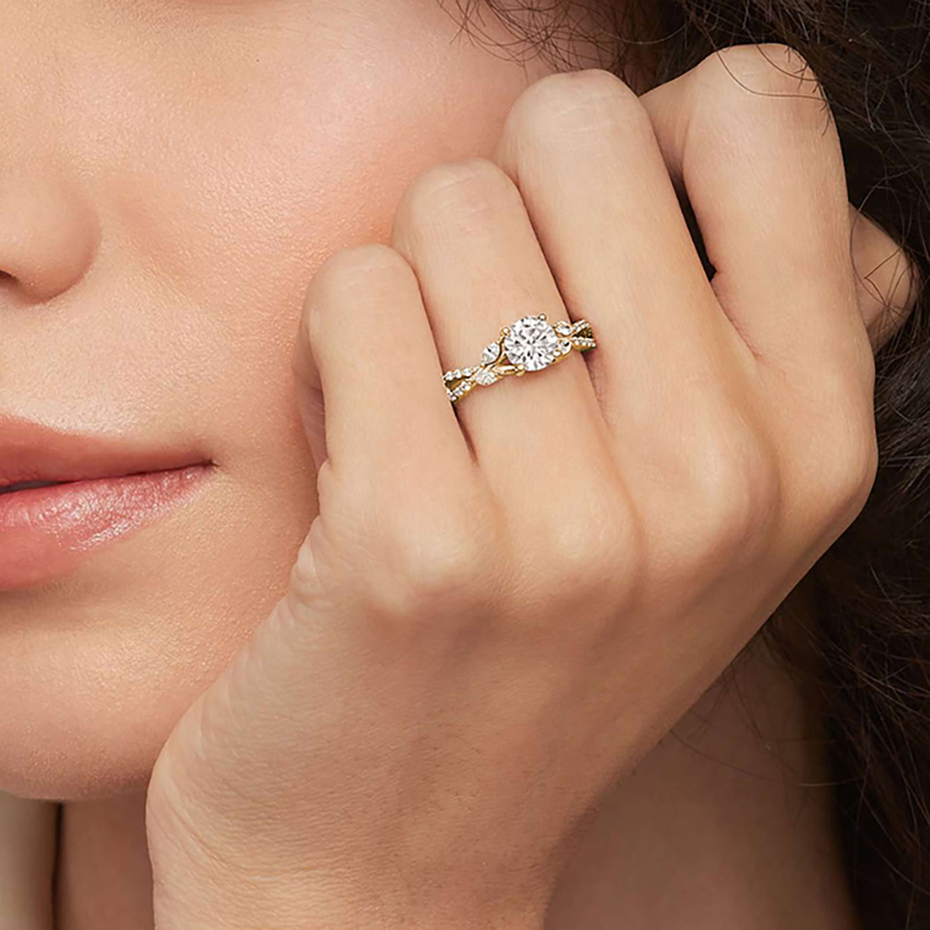 18K Yellow Gold Luxe Willow Diamond Ring (1/4 ct. tw.)