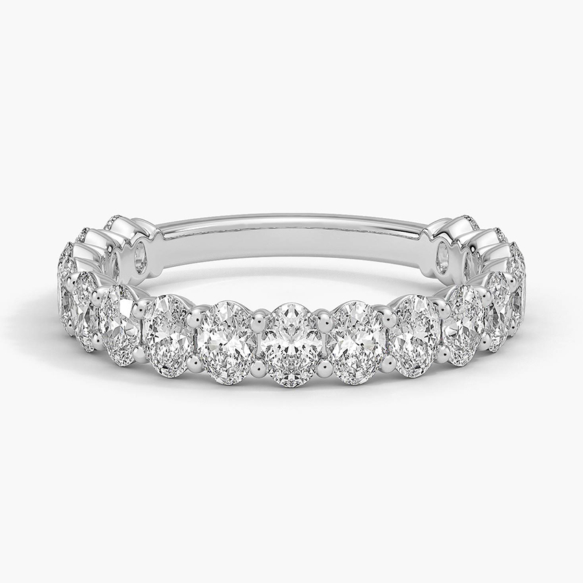 Oval Three-Quarter Coverage Lab Diamond Ring (1 1/2 ct. tw.) in 18K White Gold