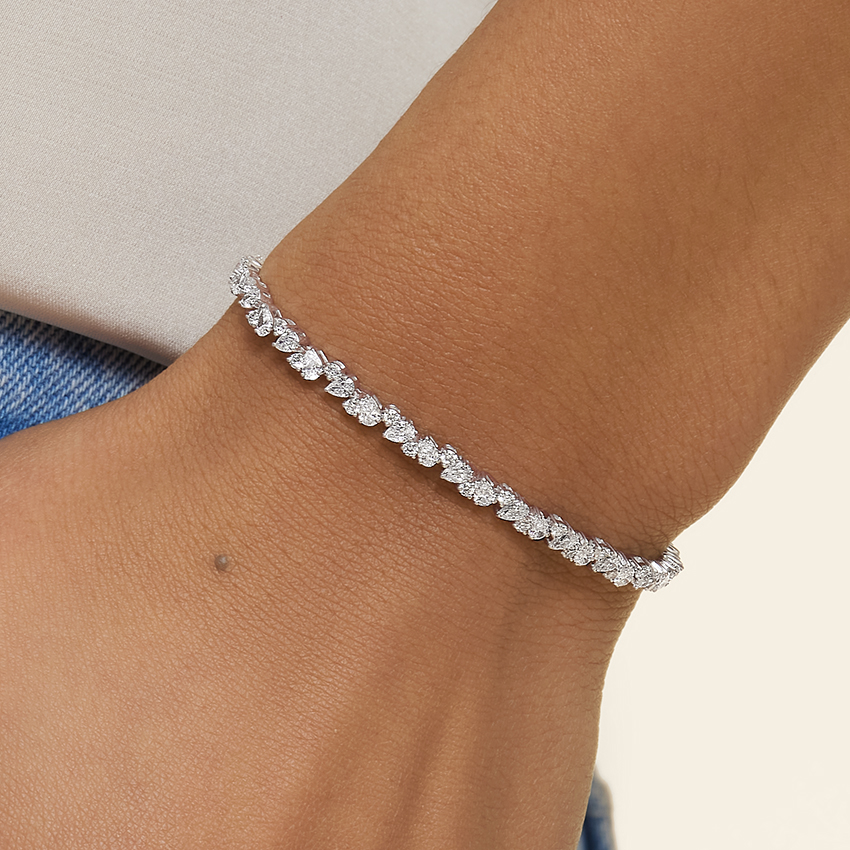 18K White Gold Olivetta Lab Diamond Tennis Bracelet (2 3/4 ct. tw.)