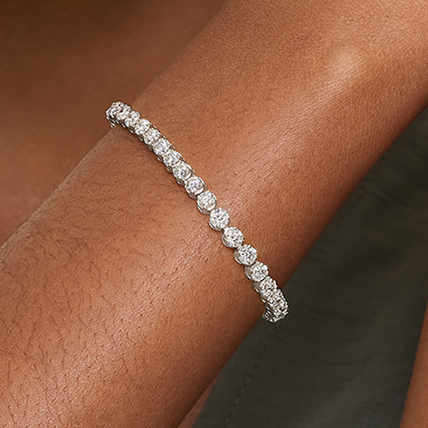 Gem Stone King 925 Sterling Silver Oval Birthstone Tennis Bracelet For Women — 7" + Extender