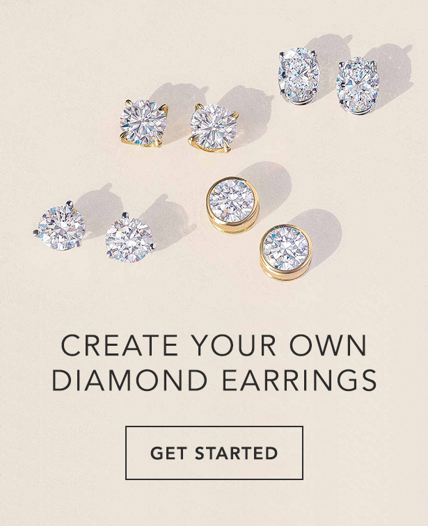 Four pairs of diamond stud earrings