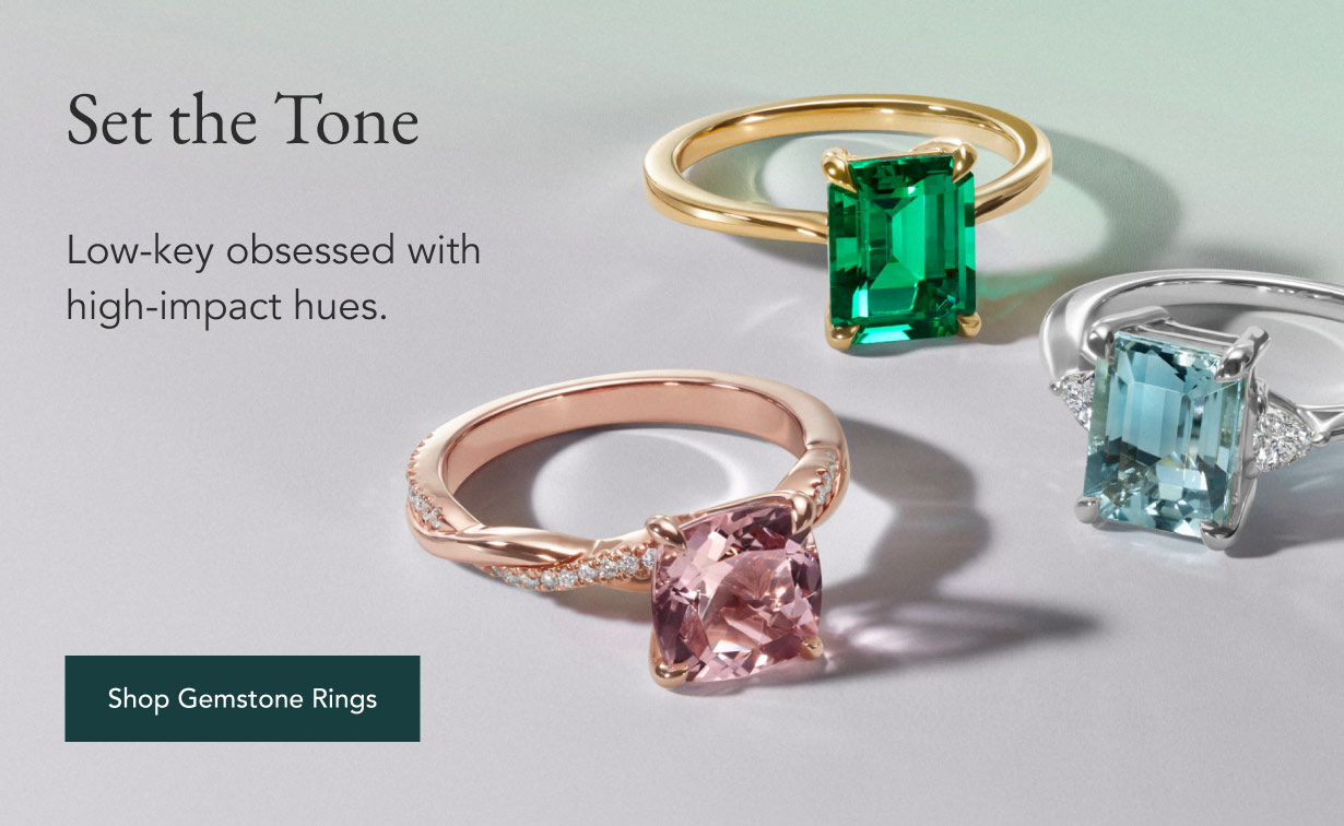 Gemstone cocktail rings.