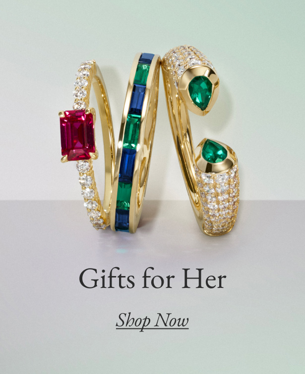 Assortment of gemstone fashion rings, perfect for Valentine’s Day gifting.