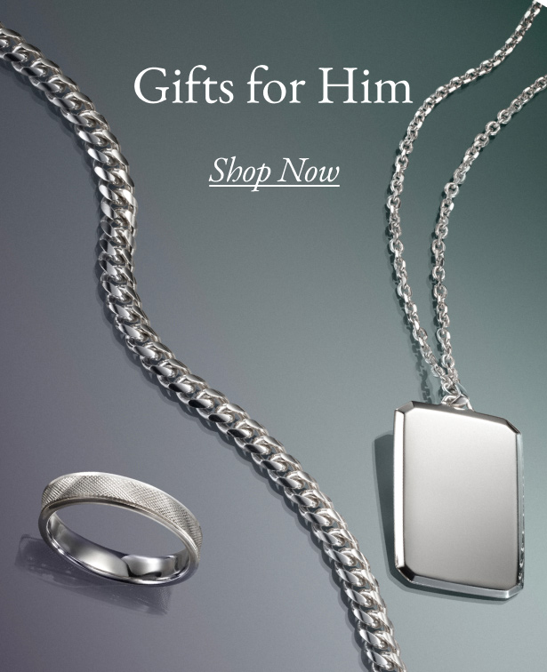 Assortment of men's fine jewelry, perfect for Valentine’s Day gifting.