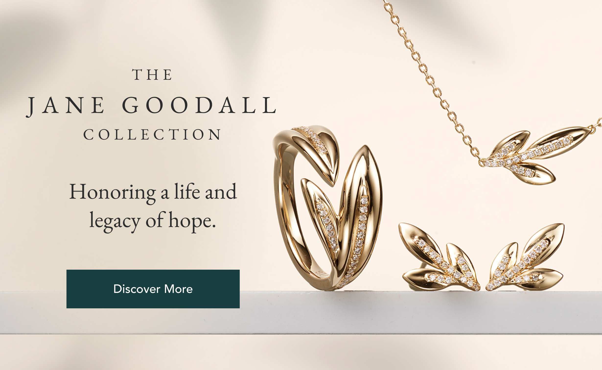 Fine jewelry pieces from the Jane Goodall collection.