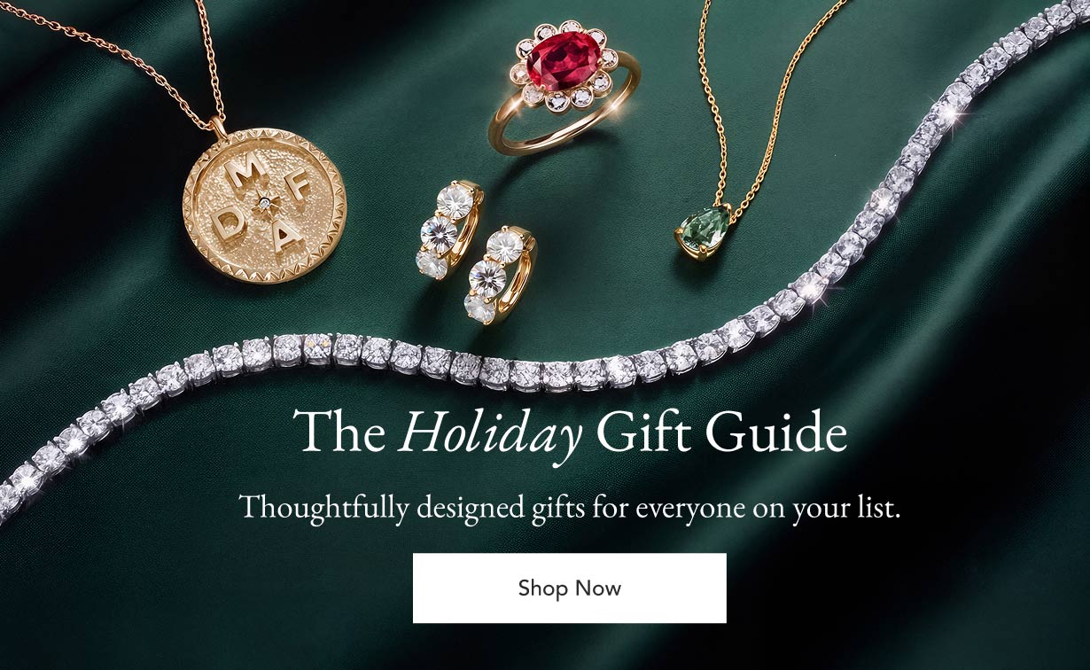 Assortment of diamond and gemstone fine jewelry perfect for holiday gifting.