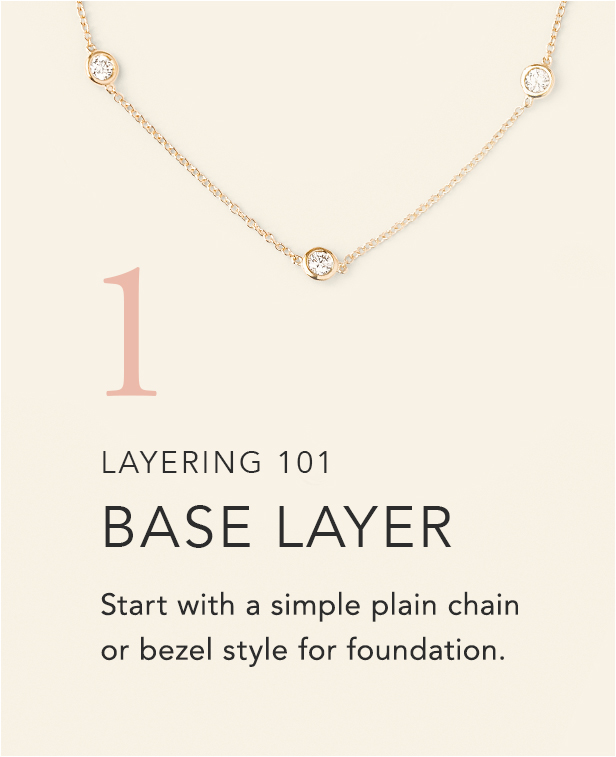 Gold base layer necklace