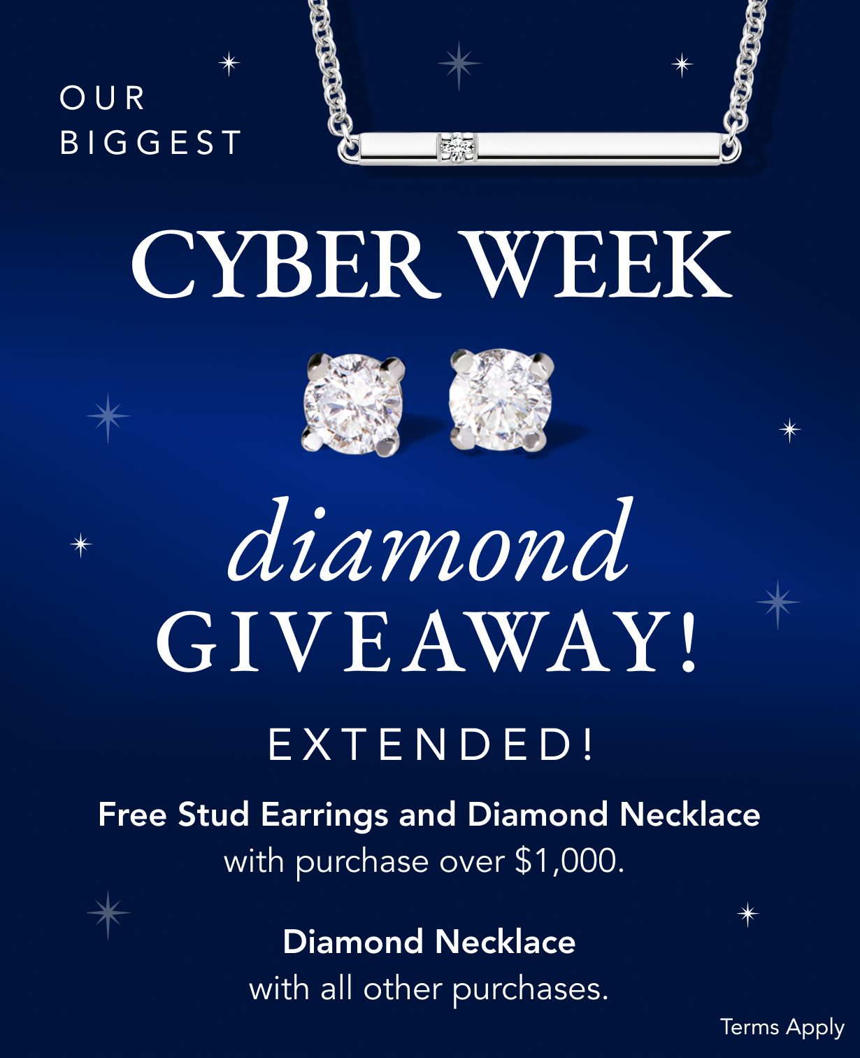Cyber Week Diamond Giveaway