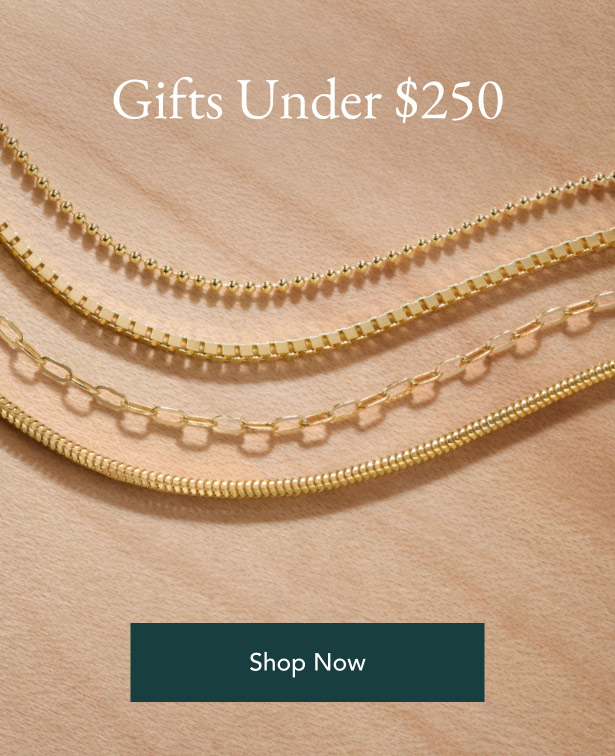 Variety of fine jewelry under $250.