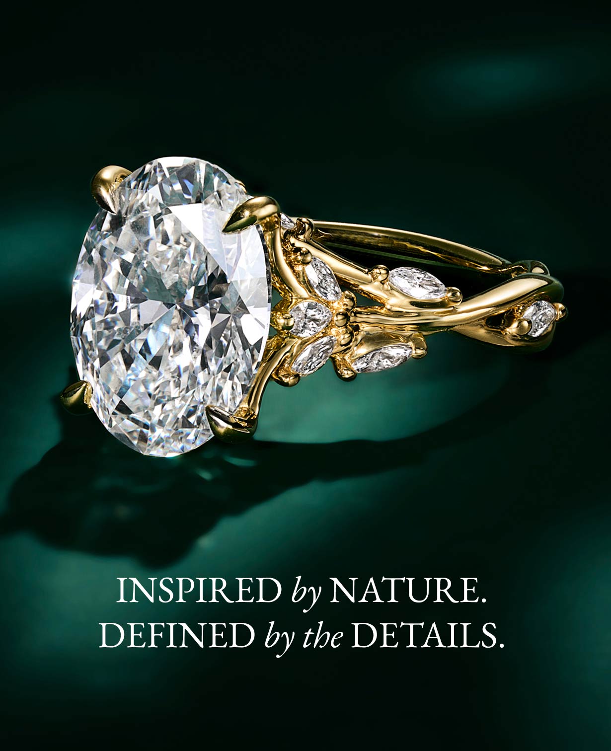 Yellow gold diamond engagement ring from our Signature Collection