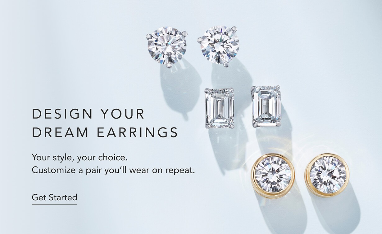 Assortment of diamond earrings in a variety of settings.