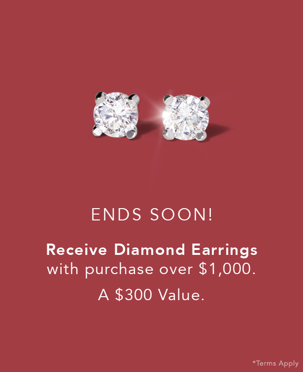 Diamond Stud Earrings.