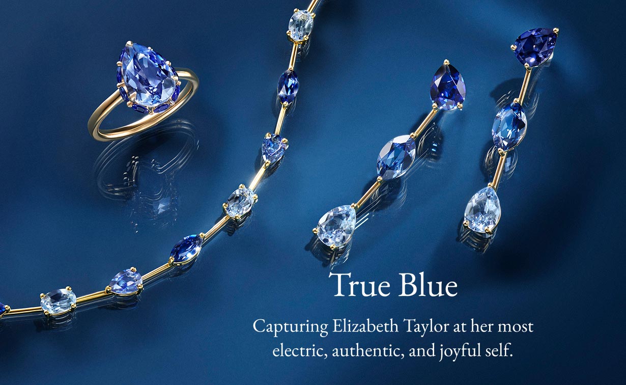 Assortment of gemstone fine jewelry from the Elizabeth Taylor collection.