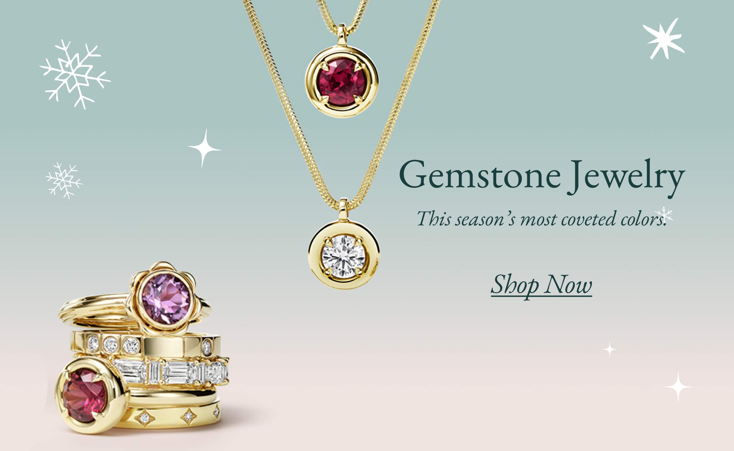 Assortment of gemstone jewelry.